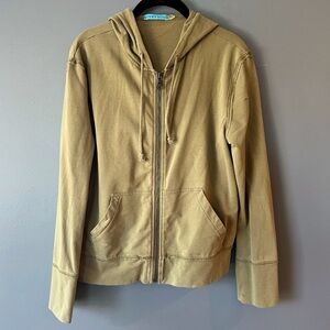 Alice + Olivia Olive Green Zip-Up Hoodie